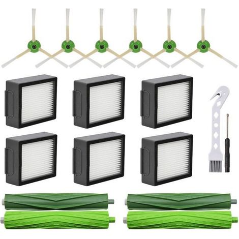 Spazzole laterali e filtri HEPA per iRobot Roomba i3 i4 i6 i7 i8 j7 E5 E6 E7 - Accessorio per aspirapolvere SODIAL