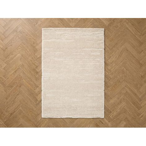 BOBOCHIC - Tapis poils longs TELIRA motif abstrait  120x170 Beige