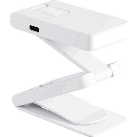 Mini lampe de bureau LED pliable, lampe de table, ABS, blanc