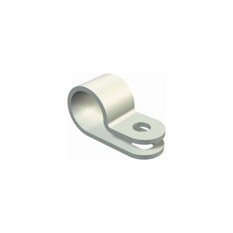 OBO Bettermann Befestigungsschelle 6,5mm Polyamid lichtgrau RAL 7035, 100 Stück, 2222078