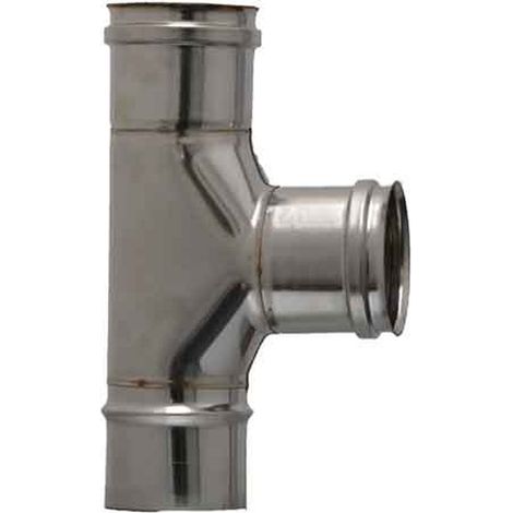 RACCORDO A T 90° PER CANNE FUMARIE MFF M/F/F Ø 80 mm