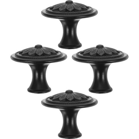 CCYKXAPieces European Floral Metal Furniture Knobs, Single Hole, Decorative Round Handle, Floral Pattern, Kitchen Cabinet Use, Durable Finish (1/5)