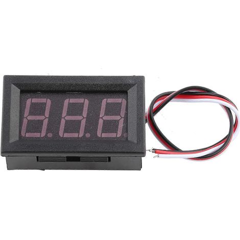 0,56" 3-Draht-Digital-LED-Voltmeter-Spannungsmesser-Panel mit Verpolungsschutz DC0-100V (Rot)