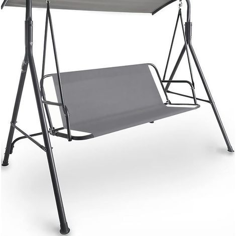 Coussin de rechange pour balancelle de jardin, 138 x 50 x 50 cm, gris, tissu Oxford épais et imperméable 900D, protège les balancelles de jardin et de balcon. (1/5)