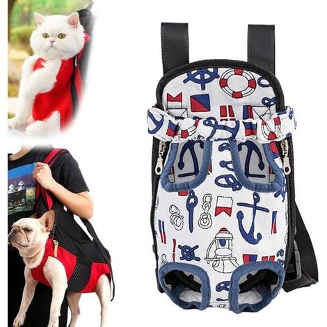 Sac de transport pour chat - Sac de poitrine pour chat - Sac à dos pour animaux - Sac de poitrine pour chat avec bandoulière confortable et réglable - Sac à dos (1/4)