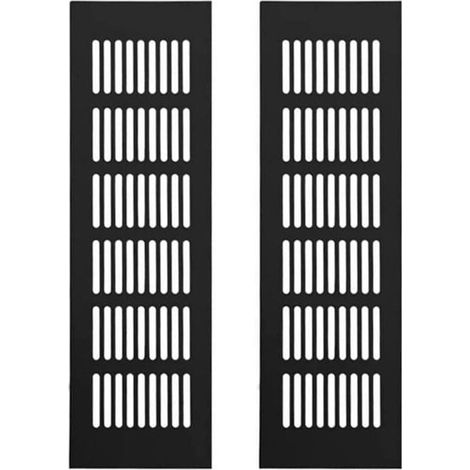 Grille Aération Aluminium 2 Pièces Grille d'Aeration Grille de Rectangulaire Grille d'Aeration en Alliage Grille Daération Extérieure 250 X 80mm (1/5)