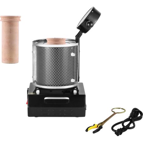 Four à Fusion d'Or 1350W, 1150°C Max, Creuset en Céramique 3 kg, pour Métaux Précieux (Or, Argent, Aluminium) (1/5)