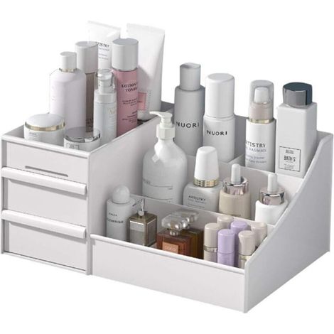 1 boîte de rangement à tiroir pour cosmétiques, idéale pour un bureau ou une commode. Étagère en plastique pour produits de soin de la peau et rouges à lèvres. (1/5)
