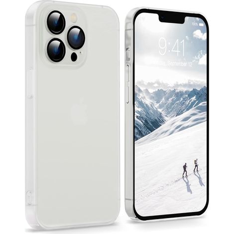 COQUE PLASTIQUE RIGIDE POUR APPLE IPHONE 14 PRO 6.1" BLANC LAITEUX MAT (1/5)