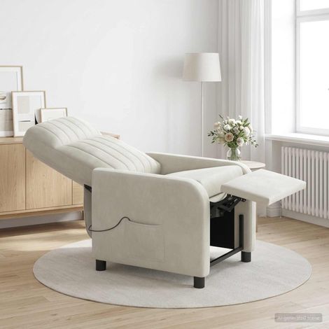 vidaXL Silla de masajes reclinable Crema PWNEDBYLORD666YWH (1/5)