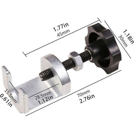 Extracteur de Bras d'Essuie-Glace - Outil Mécanique en Métal pour Retrait sur Pare-Brise - Argent - 1 Pièce (1/4)