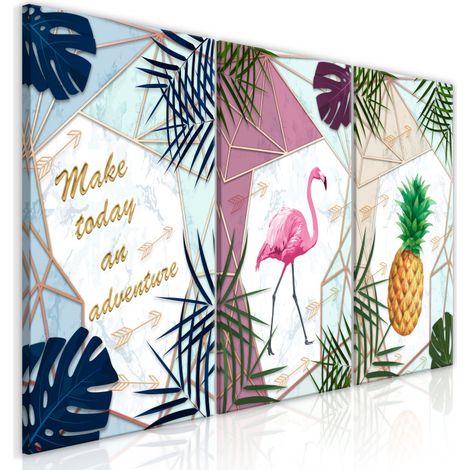 Tableau Imprimé 3 Panneaux "Tropical " 30 x 60 cm (1/2)