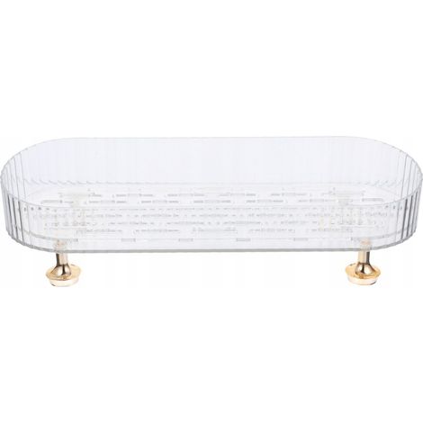 Support Savon Brosse Dents Transparent Plateau Drainage (1/4)