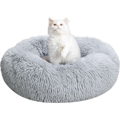 1 Lit Rond Donut 50cm Anti-Dérapant Doux Lavable pour Chien Chat Petite Moyenne Taille (1/5)