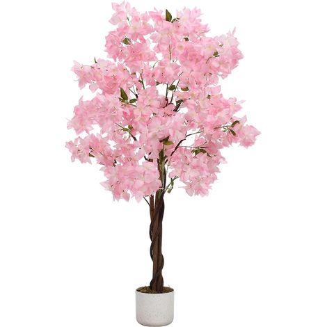 Cerisier Artificiel en Fleurs 120cm en Pot, Plante Artificielle Sakura avec Fleurs pour Mariage, Salon, Bureau et décoration de Printemps (1/5)