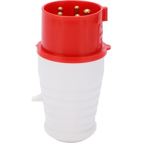 Fiche 16A 220-380V/240-415V 5 broches 3P+N+E, étanche poussière et eau, antiexplosif, prise industrielle robuste, usage extérieur et atelier. (1/5)