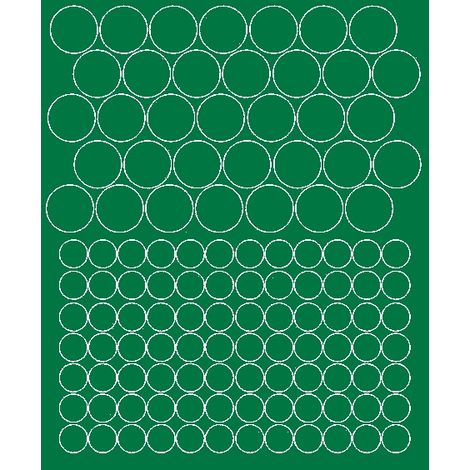 Fahrradhelmaufkleber mit Polka-Dots, 119 Stück, grün matt
