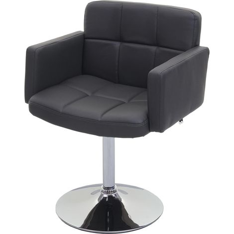 [NON UTILIZZATO] Design sedia Lounge Orlando M10 cromo ecopelle 55x60x80cm grigio