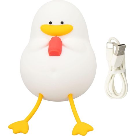 Veilleuse pour Enfants, Lampe Canard, Veilleuse Mignonne avec Changement de Couleur, Lampe de Chevet en Silicone