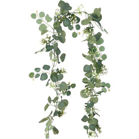 KOWOLL Plante artificielle en rotin vert de 180 cm, idéale pour décorer murs, terrasses, porches et autres espaces intérieurs et extérieurs (type A). (1/5)