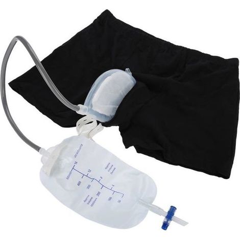 Pantalon incontinence homme - Sac d'urine 500ml - Silicone médical - Confortable et pratique (1/4)