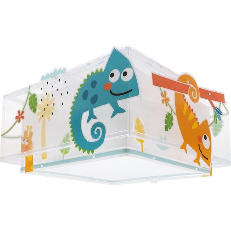 Plafonnier enfant Caméléon les animaux jungle, lustre chambre enfant, 63316, E27 (1/5)