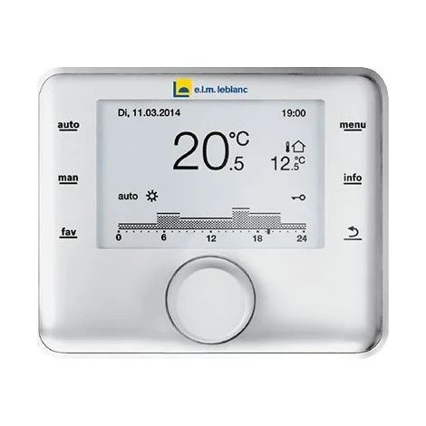 Elm Leblanc – Thermostat régulateur d'ambiance connecté pour 1 à 4 circuits de chauffage – Programmation hebdomadaire – Sonde extérieure – 7738111074