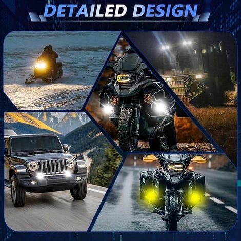 LED-Motorradscheinwerfer, Zusatznebelscheinwerfer, LED-Scheinwerfer (1/5)