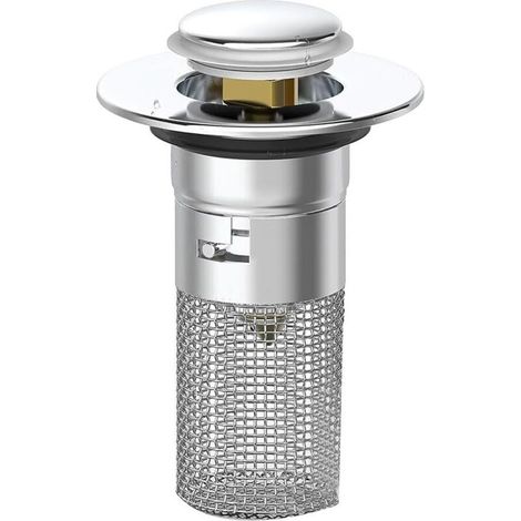 [NEVER USED] Bathroom Sink Drain with Removable Filter Basket - Anti-Clogging Bathtub