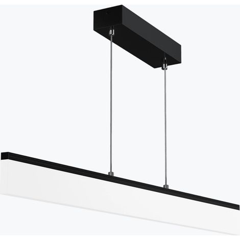 Mai & Mai Pendelleuchte Esstisch 1105mm LED Hängelampe für Esszimmer, dimmbar Hängeleuchte mit Fernbedienung, 24W matt Schwarz Esstischlampe für Wohnzimmer Schlafzimmer Alivetta3303