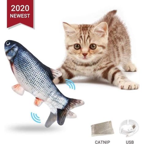 Jouet pour Chat - Non spécifié - Poisson Électrique - Interactif - Rechargeable - Son attractif (1/4)