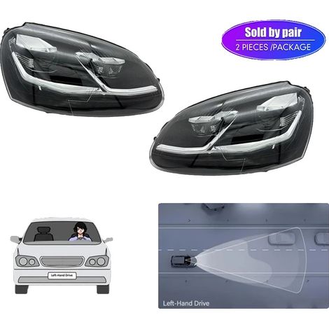Gruppo faro, Plug and Play, compatibile con GOLF 5 (2003-2008), Silver Line LHD, lente Hella 5 - Lampadina non inclusa (1/2)