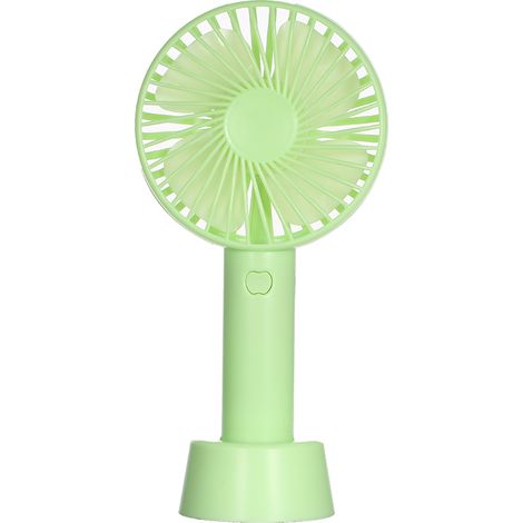 Mini-Tragventilator mit Ständer, USB-betrieben, 3 Geschwindigkeitsstufen, grün, ideal für Aktivitäten im Innen- und Außenbereich. (1/5)