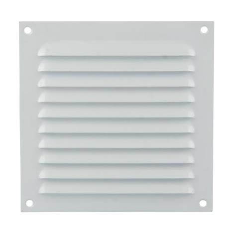 Grille De Ventilation - Métal - Aération Murale - Résistance Corrosion - Intérieur Extérieur - Blanc - 20x20cm