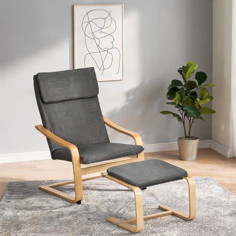 Fauteuil coloris gris en polyester acier 66,5 x 80 x 99 cm (1/5)