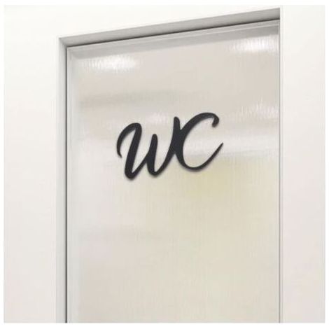 Pair Plaque de Porte Wc Deco,Signaletique Toilettes Noir,Autocollante Wc Stickers,Plaque de Porte Maison,Plaques de Toilette,Decoration Autocollante pour Toilette,Autoadhésive Toilettes pour Bain (1/5)