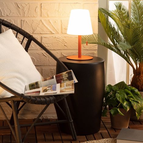 Lampada da Tavolo LED 2,6W Portatile per Esterno in Alluminio con Batteria Ricaricabile Epinay Terracotta