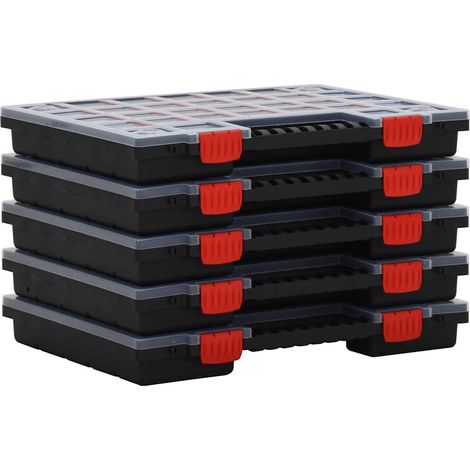 Boîtes assorties de 5 pièces 40x30x5 cm polypropylène