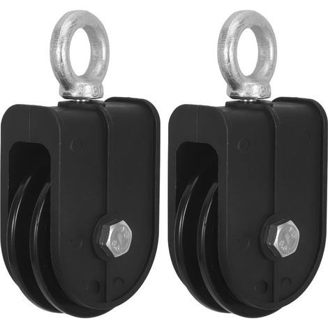 2 Pièces Poulie de Levage Silencieuse et Rotative en Abs et Acier Galvanisé, 70 Mm, Capacité 100 Kg, pour Équipements de Fitness et Câble Suspendre (1/5)
