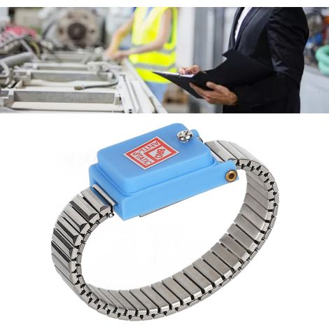 Bracelet antistatique sans fil ESD, bande de poignet élastique sans électricité statique, métal (1/5)