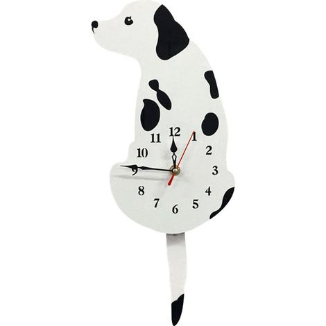 Kreative Acryl-Wanduhr mit Hundemotiv und schwingendem Schwanzpendel für Wohnzimmer, Schlafzimmer, Kinderzimmer, Küche und andere Wohnräume – Batterie nicht enthalten (1/5)