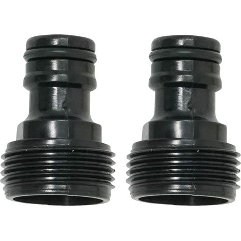 Dapetz ® 2 Pack 3/4" Male Threaded Tap Connector for Hose Pipe, Garden Hose Tap Connector, 3/4" BSP Hose Connector Male Watering Fittings for Threaded Faucet Adapter Quick Connector Set (1/4)