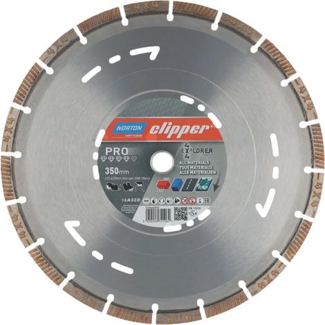 Disque diamant PRO 4x4 EXPLORER Ø350 x 25.4mm NORTON CLIPPER (1/3)