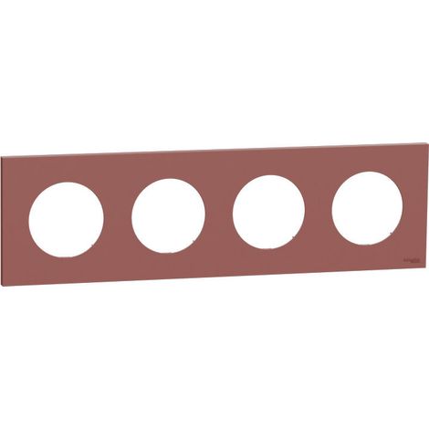 Plaque Odace Rose grenat 4 postes (S905708)