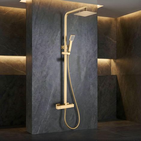 IMEX - columna ducha termostática con grifo oro