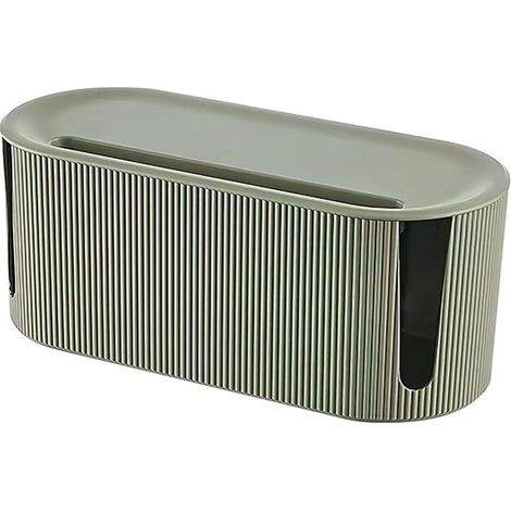 Organisateur pour cacher les câbles et les multiprises - Vert - Passe-câbles pour bureau - pour bureaux, plans de travail (1/5)