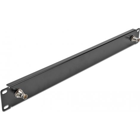 Delock Panel de 19 con 2 x BNC hembra 1U negro