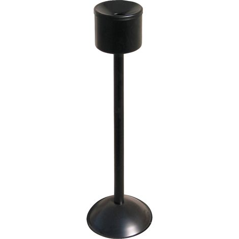 Cendrier auto-extinguible, autoportant, intérieur, noir, diamètre. 15cm de hauteur 60cm