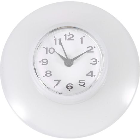 Salle de bain cuisine miroir aspiration horloge murale douche étanche Quartz horloges décoration blanc