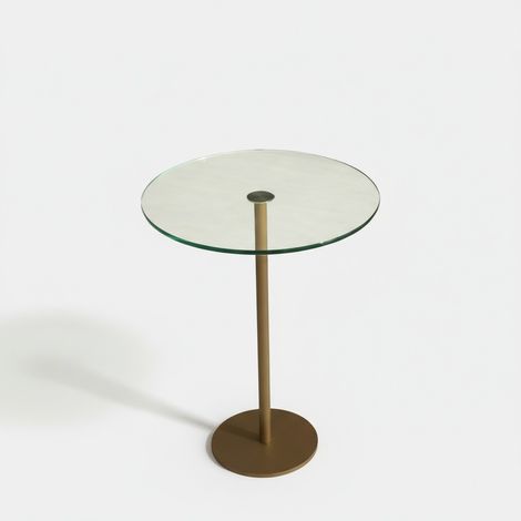 Couchtisch aus gehärtetem Glas mit Metallbeinen Social (1/5)
